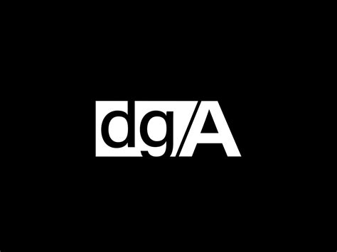 DGA Logo and Graphics design vector art, Icons isolated on black ...