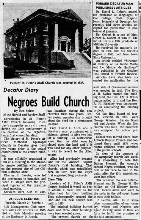 Local History - Black Churches | Decatur, IL Public Library