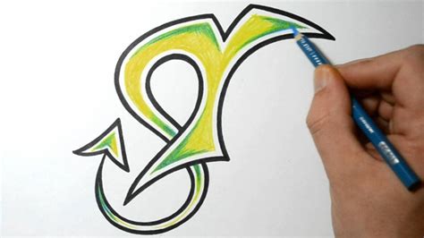 How to Draw Wild Graffiti Letters - T - YouTube