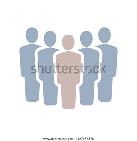 Five People Iconvector Silhouette Illustration Stock Vector (Royalty ...