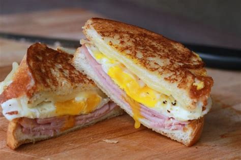 Ham and Egg Grilled Cheese Sandwich - Food Crafts and Family | Gourmet grilling, Gourmet grilled ...