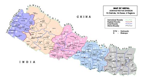 Printable Map Of Nepal