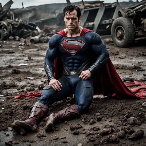 Henry Cavill superman defeated bloodied by T P - Playground