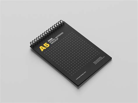 Free spiral notepad mockup - Mockups Design