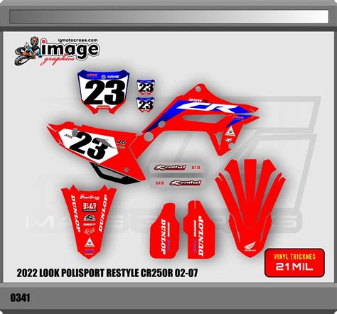 CR125 250 2002-2007 (NEW 2022 STYLE POLISPORT RESTYLE GRAPHICS KIT ...