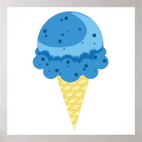 Blue Moon Ice Cream Poster | Zazzle