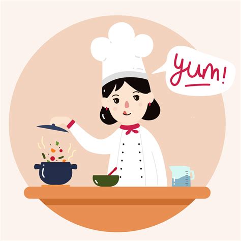 Chef Girl Vector 366981 Vector Art at Vecteezy