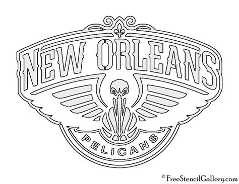 NBA New Orlean Pelicans Logo Stencil | Free Stencil Gallery