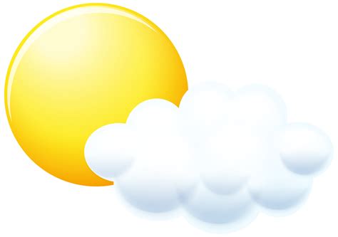 Sun and Cloud Clip Art PNG Image | Gallery Yopriceville - High-Quality Images and Transparent ...