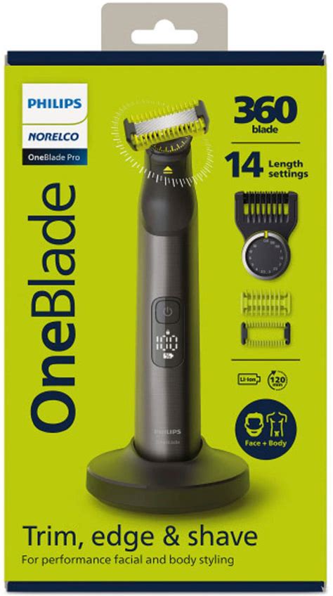 Philips Norelco OneBlade Pro 360, Face & Body Hybrid Electric Trimmer ...