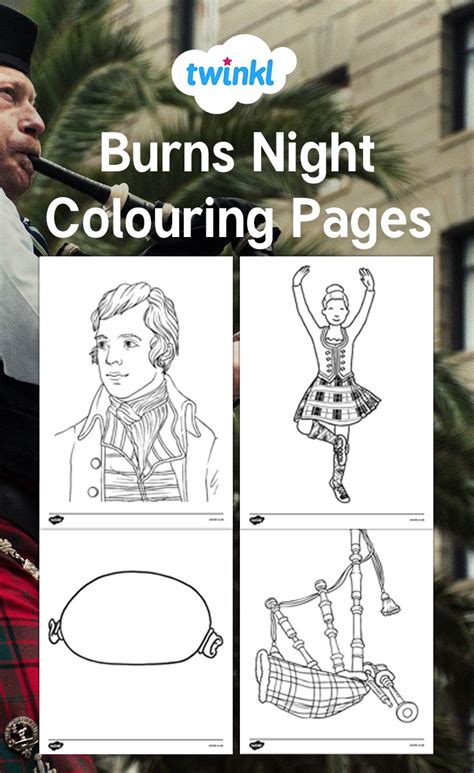 Free Printable: Burns Night Colouring Pages | Burns night, Burns night activities, Colouring pages