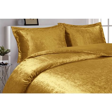 CHC Velvet Duvet Cover Set GOLD TWIN | The Home Depot Canada