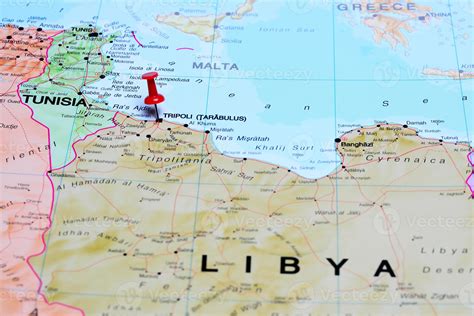 Tripoli pinned on a map of Africa 1113566 Stock Photo at Vecteezy