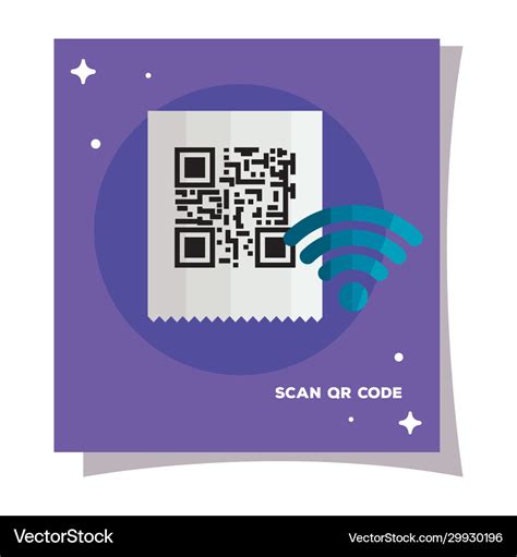 Qr code paper and wifi design Royalty Free Vector Image