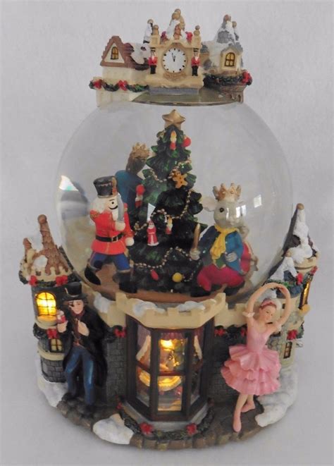 Christmas Snow Globe Lighted Musical Animated NUTCRACKER BALLET | Snow ...