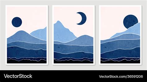 Collection modern minimalist art print abstract Vector Image