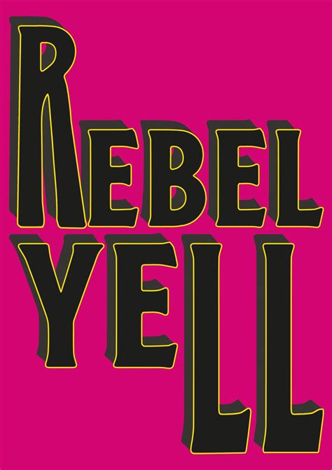 Rebel Yell song lyrics Billy Idol graphic typography poster | Etsy