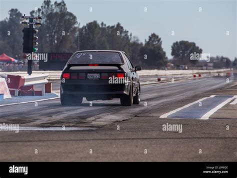 Hot rod at the Redding Drag Strip in Northern California Stock Photo ...