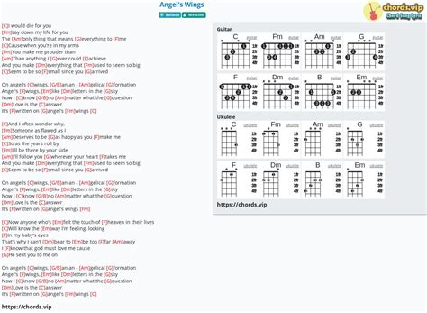 Chord: Angel's Wings - tab, song lyric, sheet, guitar, ukulele | chords.vip