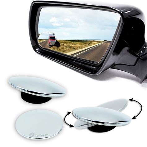 Zone Tech Blind Spot Adjustable Mirrors - 2-Pack Blind Spot Mirror ...