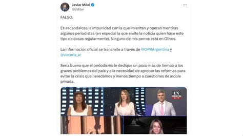 La indignación de Javier Milei con una periodista por información ...