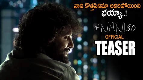 Nani 30 Movie Official Teaser || Mrunal Thakur || Shouryuv || 2023 Telugu Trailers || NSE - YouTube