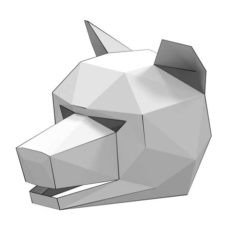 Wolf Mask 3D papercraft | Free Printable Papercraft Templates