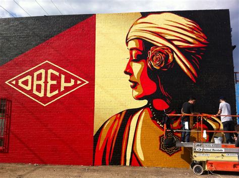 Shepard Fairey "Rise Above" & "Harmony" New Murals In Dallas | StreetArtNews | StreetArtNews