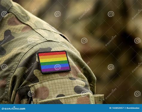 Rainbow Flag LGBT Movement on Military Uniform. Integration of Homosexuals in the Military ...