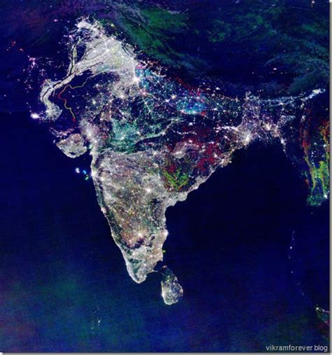 India on Diwali Night: Satellite Image (2010) | Vikramforever blog