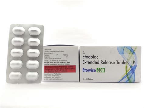 ETODOLAC 600 MG TABLETS