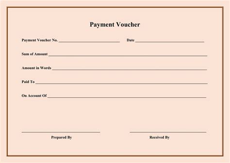 Payment Voucher Format Download in Word (.docx)