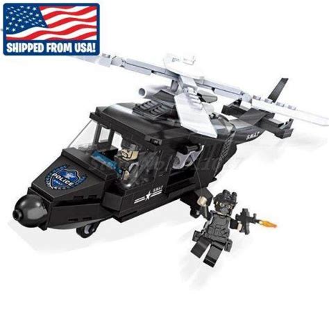 SWAT Helicopter - 254 Pieces - BrickArmyToys