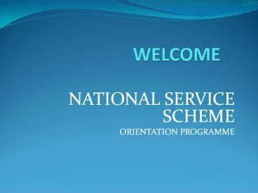 the national service scheme logo is shown