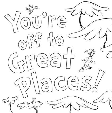 Oh The Places You Will Go Coloring Pages - Coloring Home