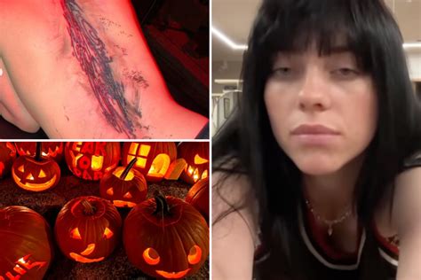 Billie Eilish shows off huge back tattoo that has the internet talking