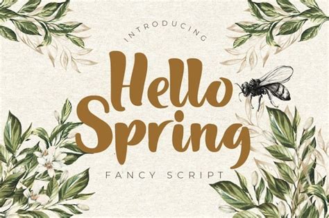 Hello Spring Font | Free Download on Freepik