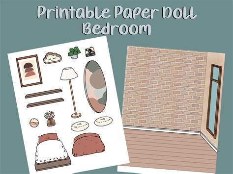 Printable Paper Doll Bedroom, Toca Boca Bedroom, Quiet Book, Printable ...