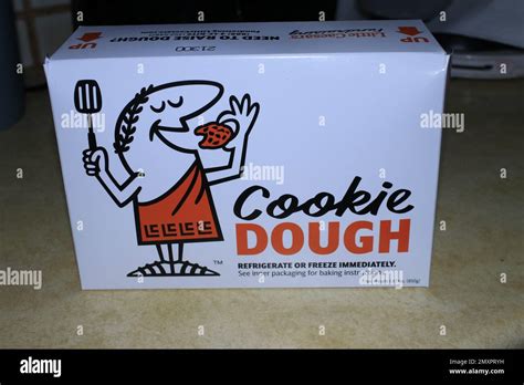 Little Caesars Cookie Dough in a box closeup Stock Photo - Alamy