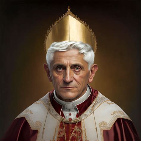 Pope Benedict XVI (2022) - Public Domain Catholic Painting