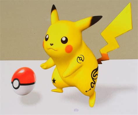 Optical Illusion Pikachu Coloring Page, 3D Art, Anamorphic Art, Coloring Pages for Adults ...