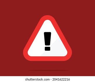 Red Triangle Warning Sign Vector Art Stock Vector (Royalty Free ...