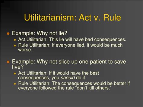 Utilitarianism Examples