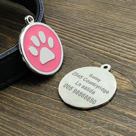 Custom Dog Tag Engraved Pet Dog Collar Accessories Personalized Cat ...