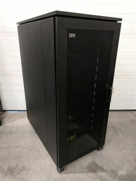 Black IBM 25U Rolling Server Rack by IBM