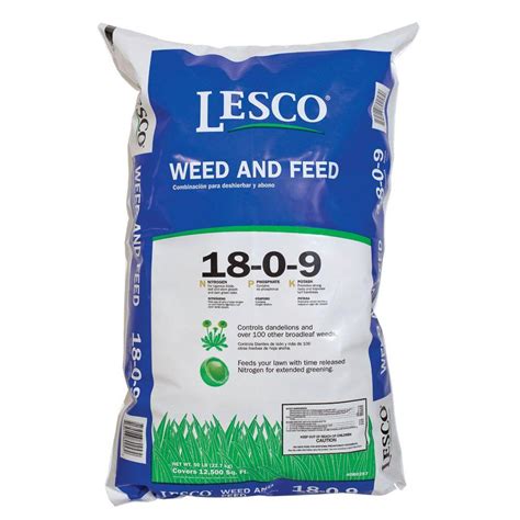 LESCO 50 lb. Weed and Feed Professional Fertilizer 18-0-9-080257 - The Home Depot