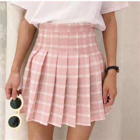 PINK PLAID SKIRT | Pink plaid skirt, High waisted skirt, Skirt outfits modest