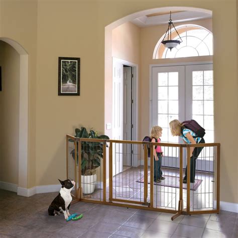 Richell Wide Premium Plus Freestanding Pet Gate with Door - Pet Gates at Hayneedle ...