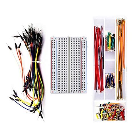 DaFuRui Breadboard Jumper Kit with 400-Point Breadboard + 65pcs ...