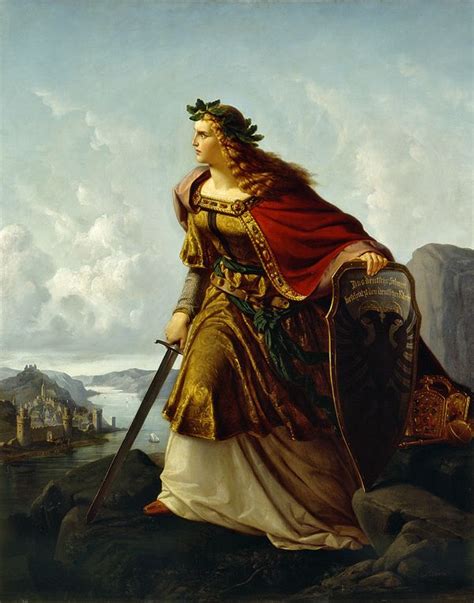 Lorenz Clasen „Germania auf der Wacht am Rhein“, 1860 | Art, Fine art, Personification